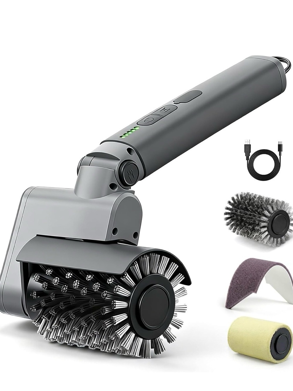 Deep Cleaning Electric Grill Brush 3-in-1 Kit – Cordless BBQ Cleaner, Brand new